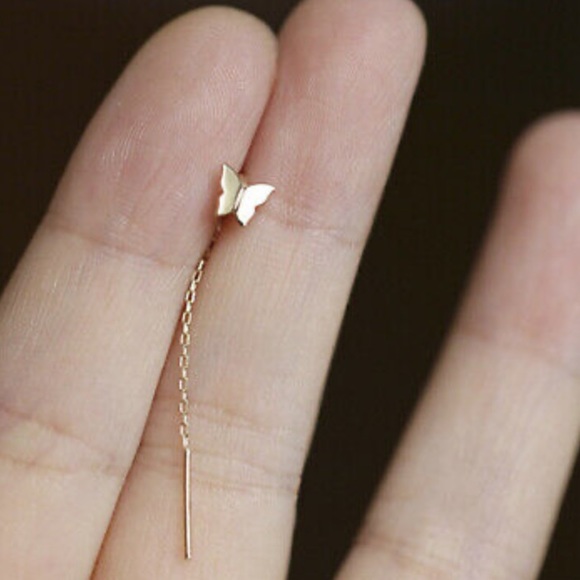 New 18k gold plated butterfly earrings - Picture 3 of 4